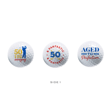 Load image into Gallery viewer, 50th Happy Birthday Golf Balls