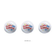 Load image into Gallery viewer, 50th Happy Birthday Golf Balls