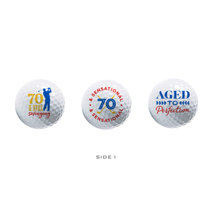70th Happy Birthday Golf Balls